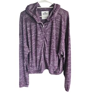Hollister Women's  Marled Lightweight Purple Hoodie Size Large